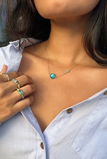 MACARON NECKLACE- TURQUOISE